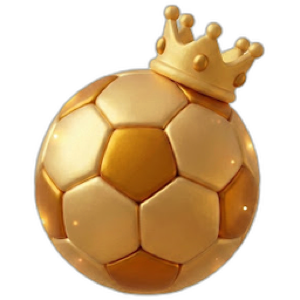 A golden soccer ball with a crown — a prize in the Goooal game